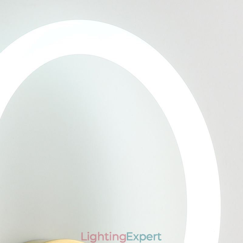 Modern Wall Light Fixtures Round Ring Wall Sconces Tricolor Dimming