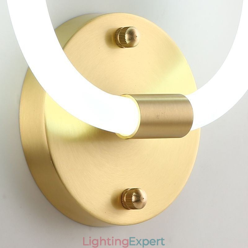 Modern Wall Light Fixtures Round Ring Wall Sconces Tricolor Dimming