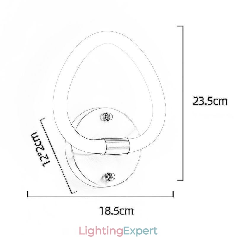 Modern Heart Shaped Indoor Wall Lights Sconce