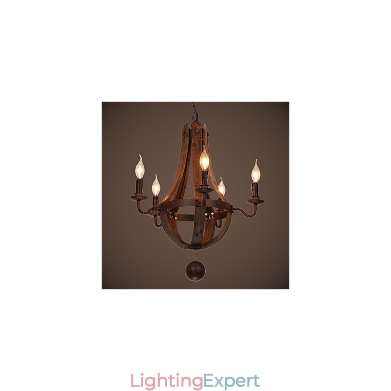 Chandelier 5 lights Vintage Retro Country Living Dining Metal