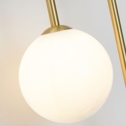 Globe Glass Wall Sconce Lighting Modern Brass Wall Light