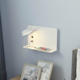 Wall Lamp Rotatable Sconce Light with USB Charging Port