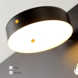 Wall Lamp Rotatable Sconce Light with USB Charging Port