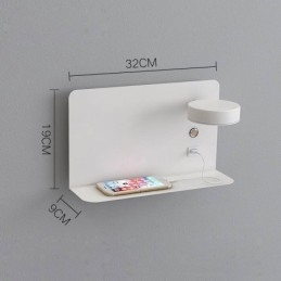 Wall Lamp Rotatable Sconce Light with USB Charging Port