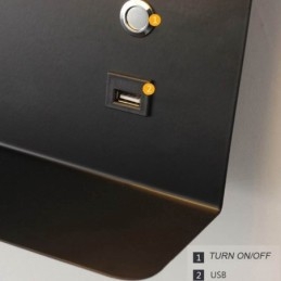 Wall Lamp Rotatable Sconce Light with USB Charging Port
