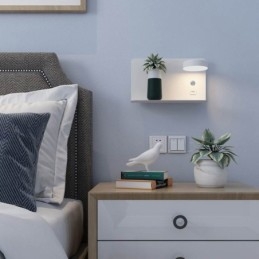 Wall Lamp Rotatable Sconce Light with USB Charging Port