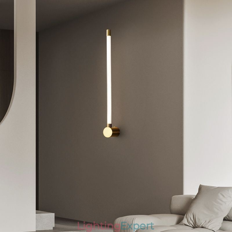 Brass Sconce Modern Acrylic Strip Wall Light