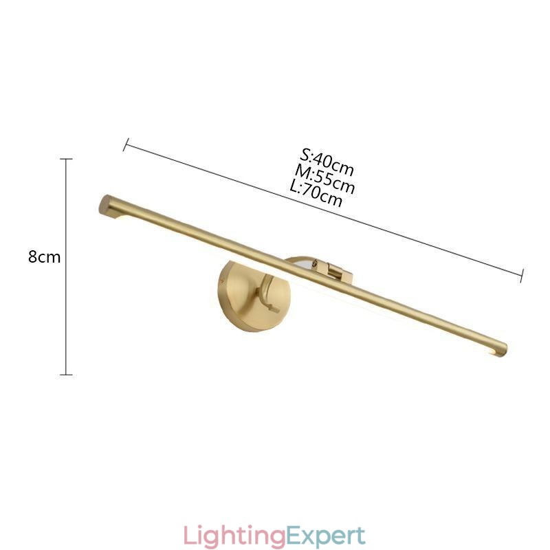 Nordic Mirror Front Light Brass Acrylic Wall Lamp