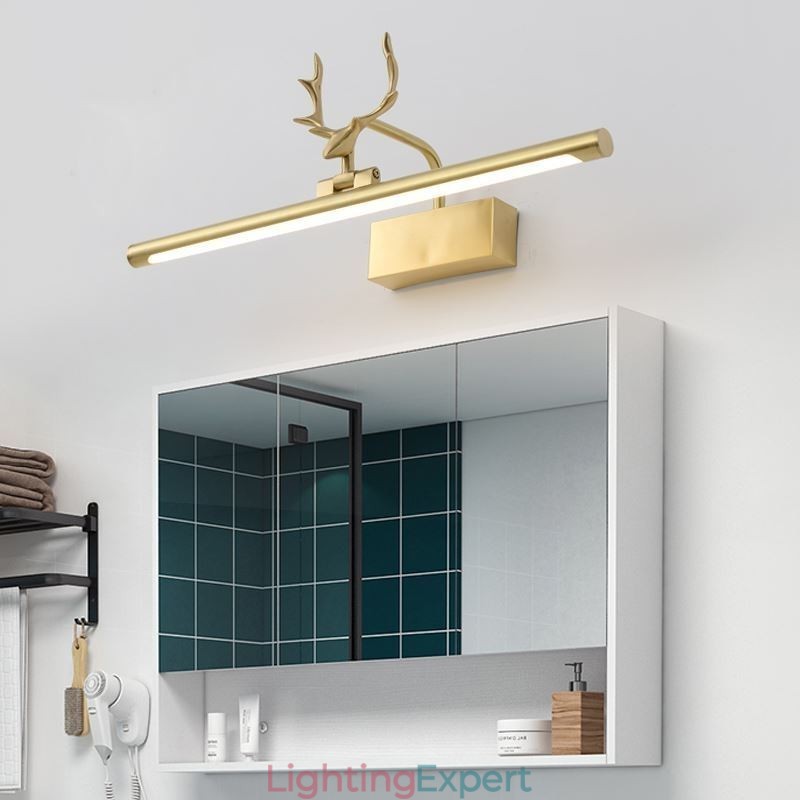 Nordic Brass Wall Lamp Mirror Front Light