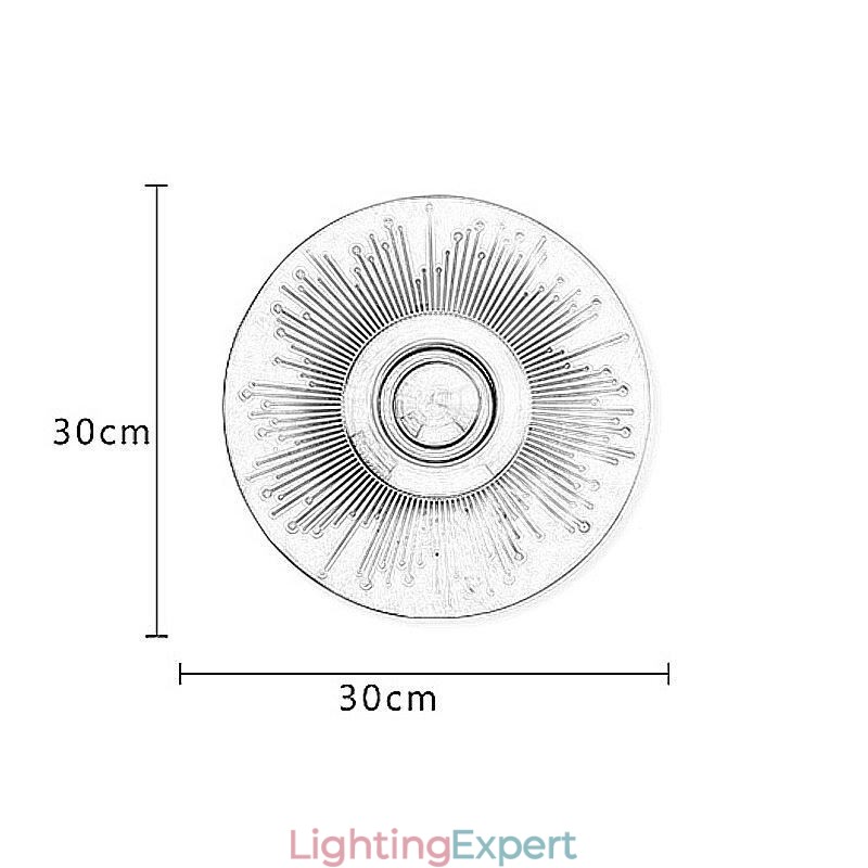 Nordic Brass Wall Lamp Hollow out Round Shape Sconce Light