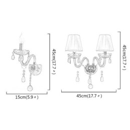 European Wall Light Crystal Sconce Red Colour