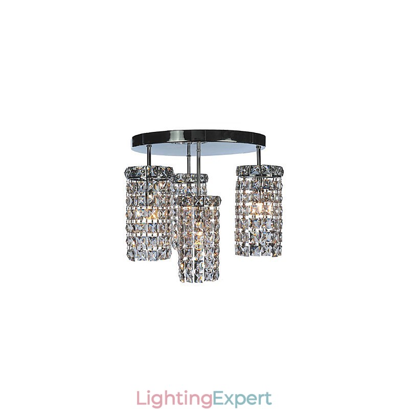 Contemporary Crystal Drop Flush Mount Lights with 4 Lights