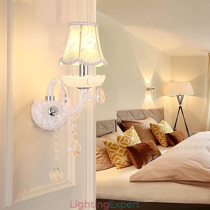 Classic European Style Crystal Sconce Elegant Wall Light