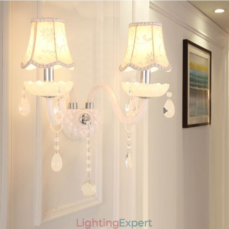 Classic European Style Crystal Sconce Elegant Wall Light