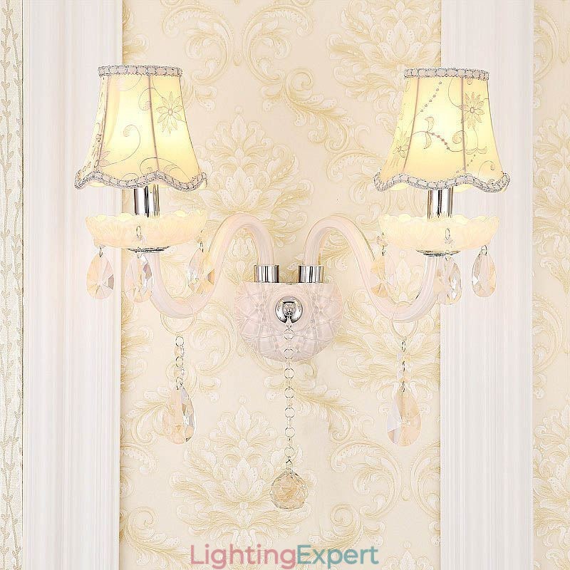 Classic European Style Crystal Sconce Elegant Wall Light