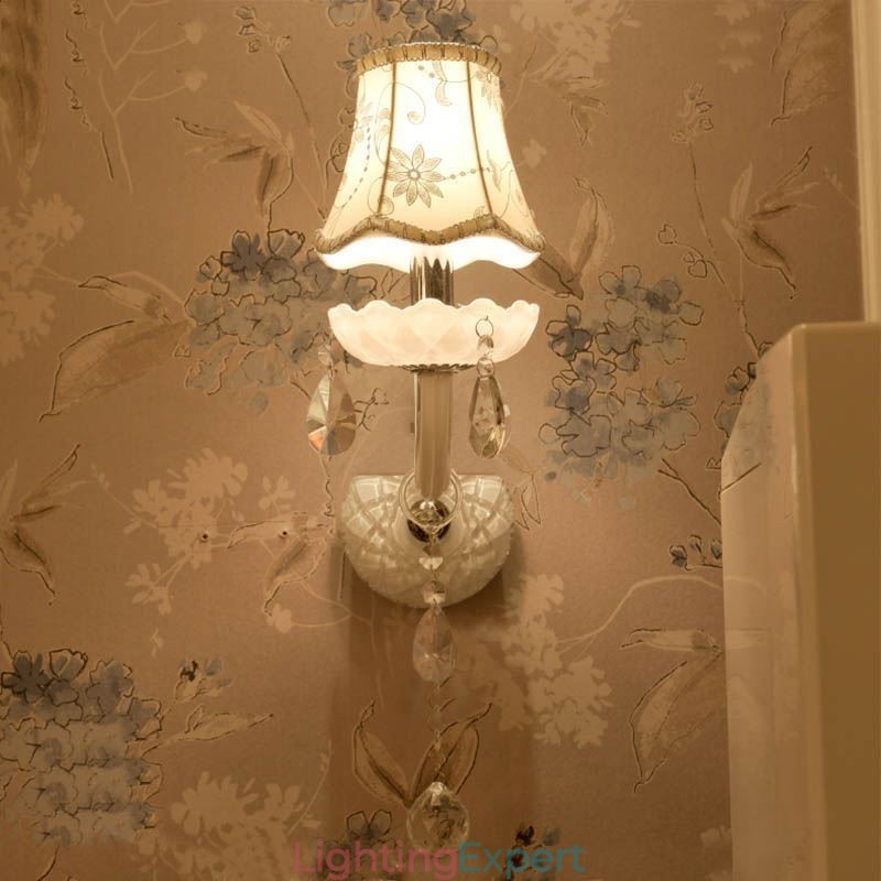 Classic European Style Crystal Sconce Elegant Wall Light