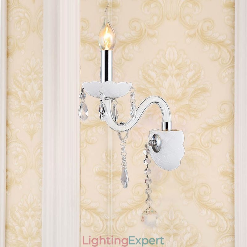 Classic European Style Crystal Sconce Elegant Wall Light