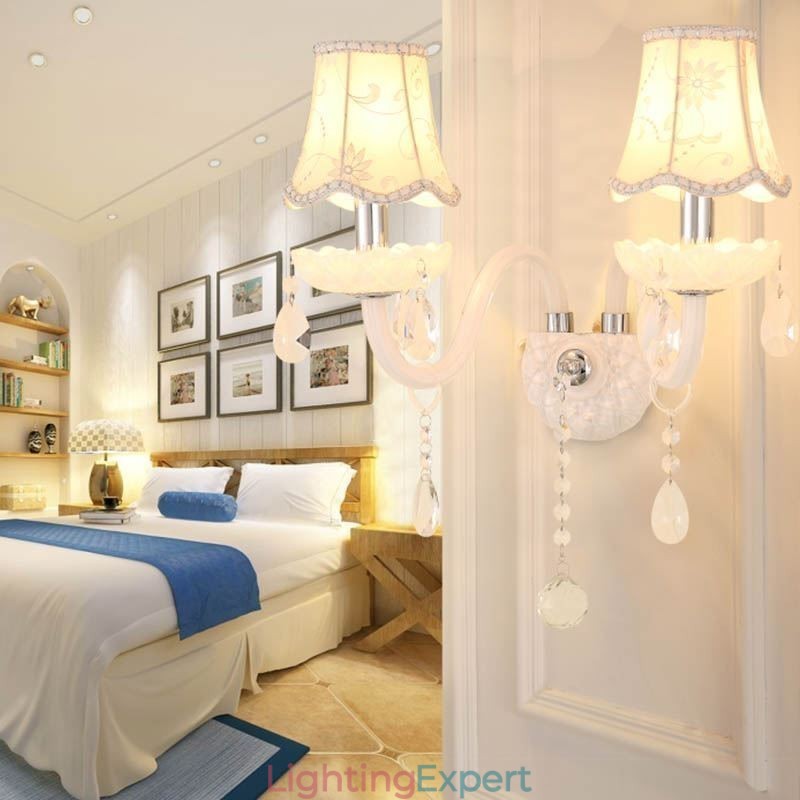 Classic European Style Crystal Sconce Elegant Wall Light