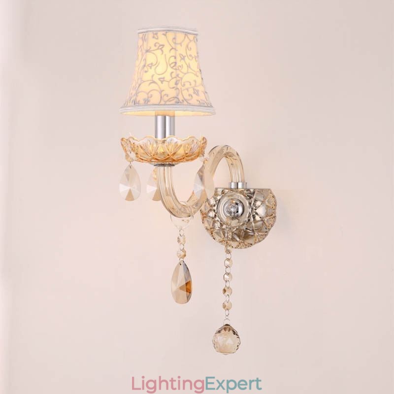 Elegant Crystal Sconce European Style Wall Light Aisle