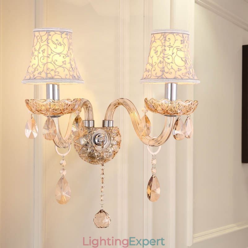 Elegant Crystal Sconce European Style Wall Light Aisle