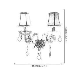 Colourful Crystal Sconce European Two Light Wall Light Aisle