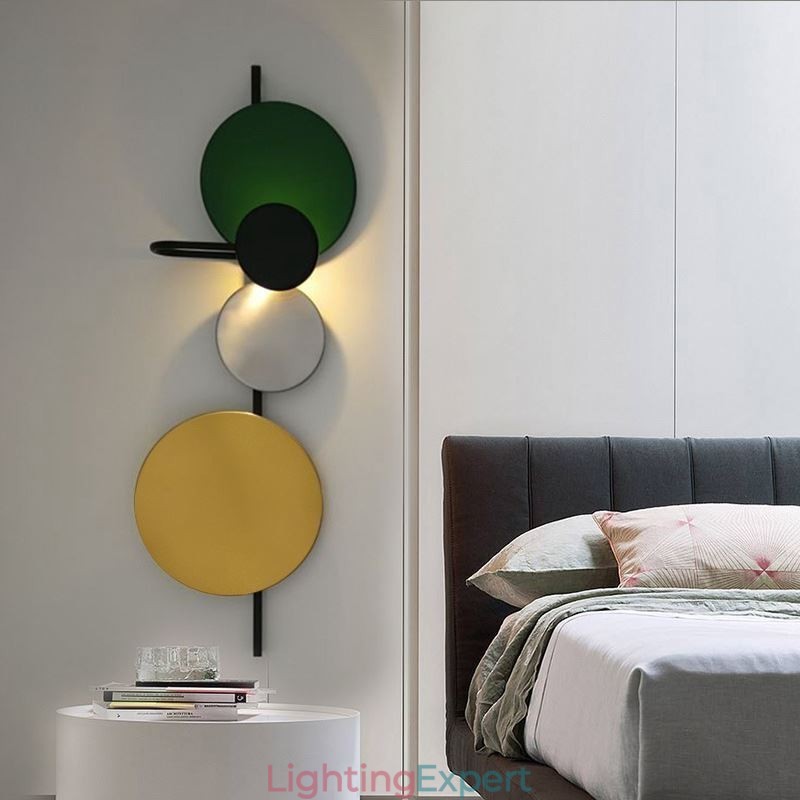 Modern Wall Light Circular Wall Lamp Colorful Home Lighting Bedside Lighting