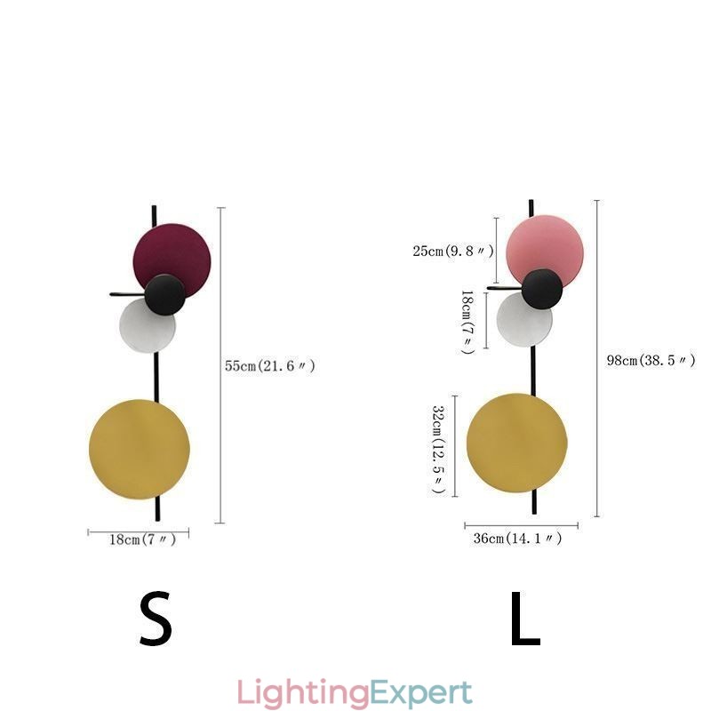Modern Wall Light Circular Wall Lamp Colorful Home Lighting Bedside Lighting