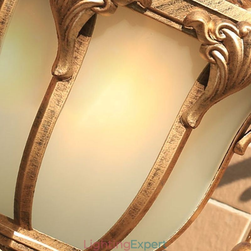 European Retro Outdoor Light Waterproof Carved Wall Light Courtyard Corridor
