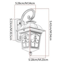 European Retro Outdoor Wall Light Waterproof Arrow Flower Wall Sconce