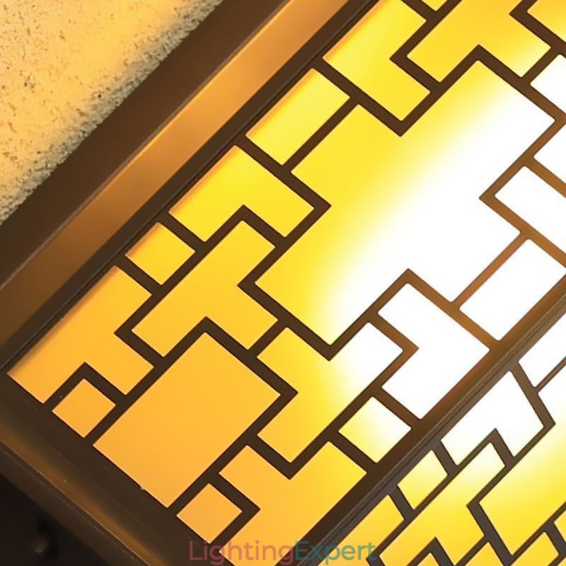 Chinese Outdoor Wall Sconce Waterproof Window Grille Wall Lamp