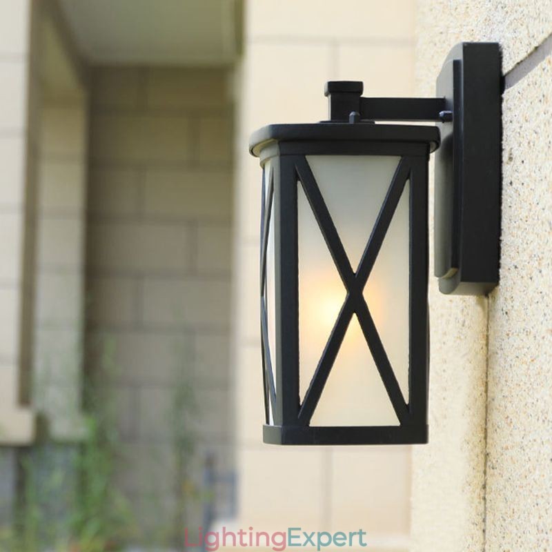 Modern Simple Outdoor Light Waterproof Square Column Wall Light Courtyard Corridor