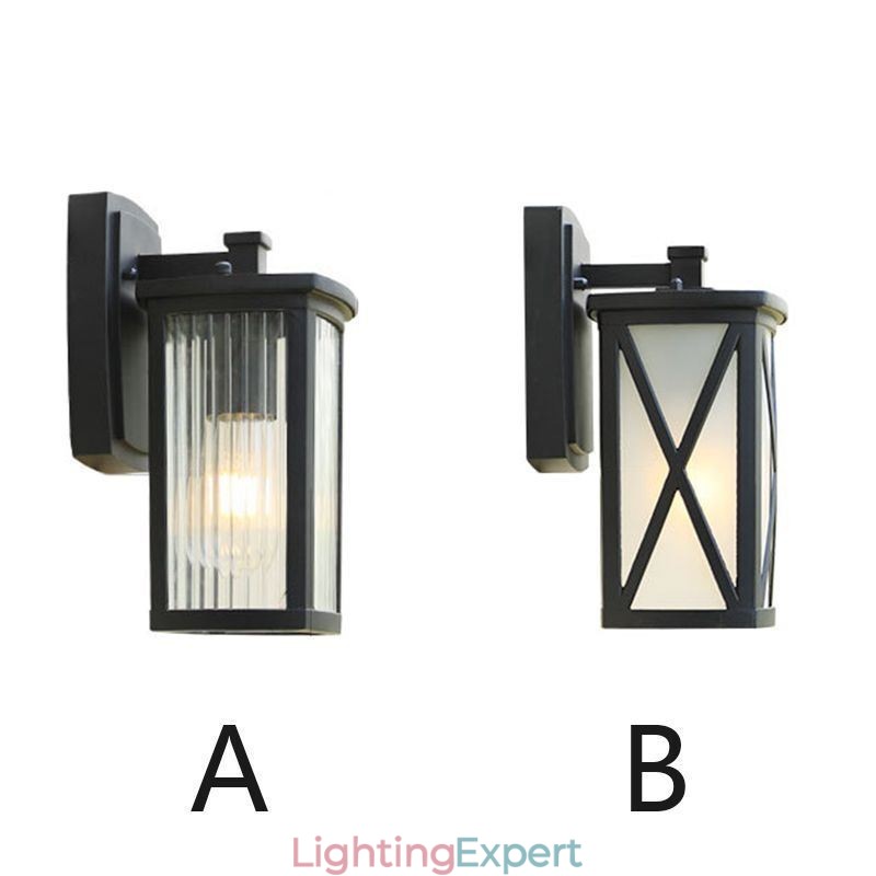 Modern Simple Outdoor Light Waterproof Square Column Wall Light Courtyard Corridor