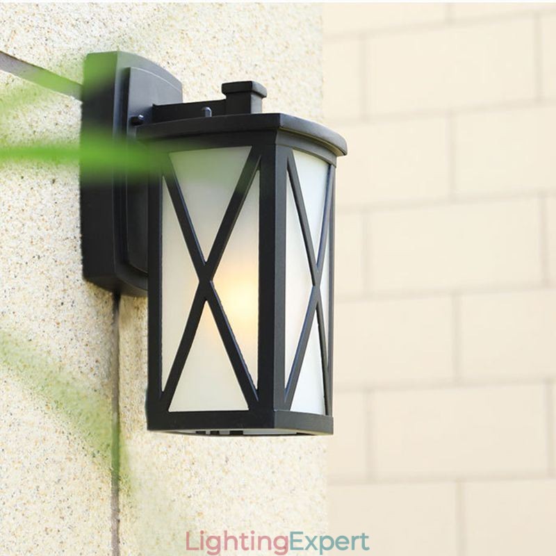 Modern Simple Outdoor Light Waterproof Square Column Wall Light Courtyard Corridor