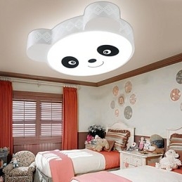 Remote Control Flush Mount Ceiling Light Modern White+Warm White Light With Remote