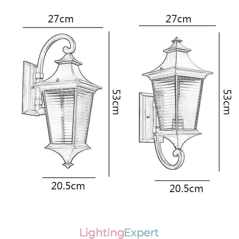 Modern Outdoor Light Waterproof Gazebo Wall Light Courtyard Corridor Garden Balcony