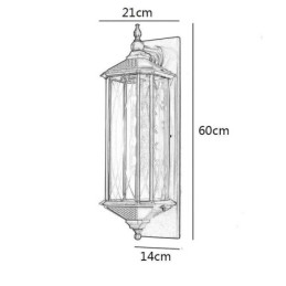 Chinese Outdoor Wall Sconce Single Head Waterproof Streamer Wall Light