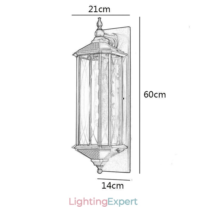 Chinese Outdoor Wall Sconce Single Head Waterproof Streamer Wall Light