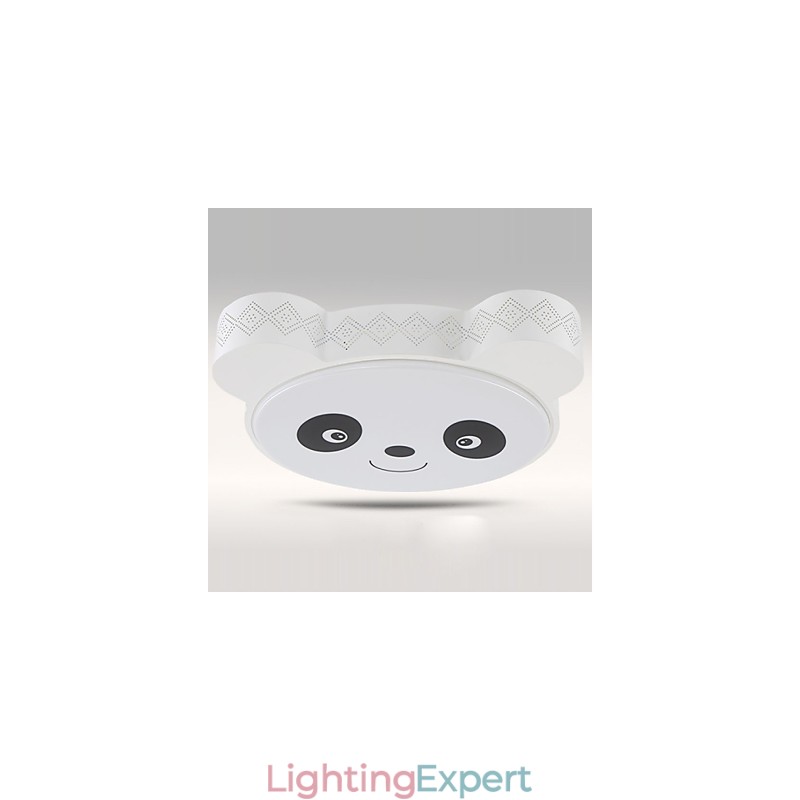 Remote Control Flush Mount Ceiling Light Modern White+Warm White Light With Remote