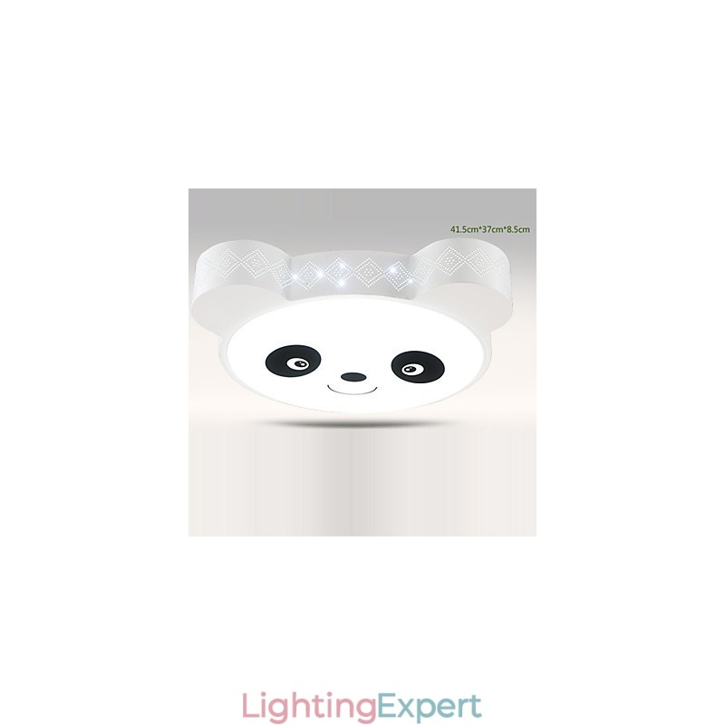 Remote Control Flush Mount Ceiling Light Modern White+Warm White Light With Remote