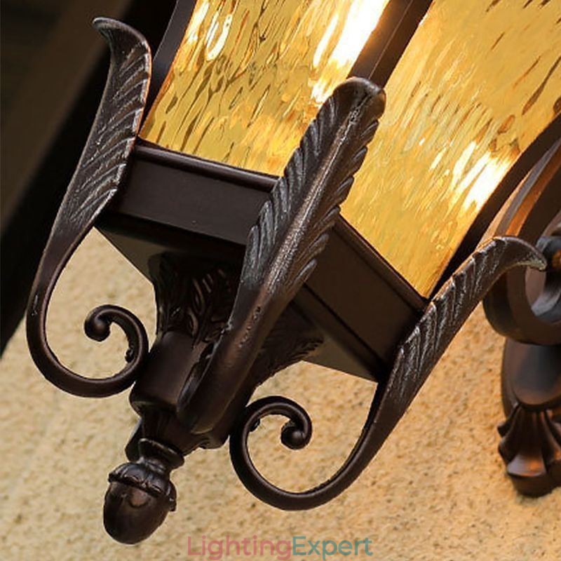 Chinese Outdoor Light Single Head Waterproof Glass Wall Light Courtyard Corridor
