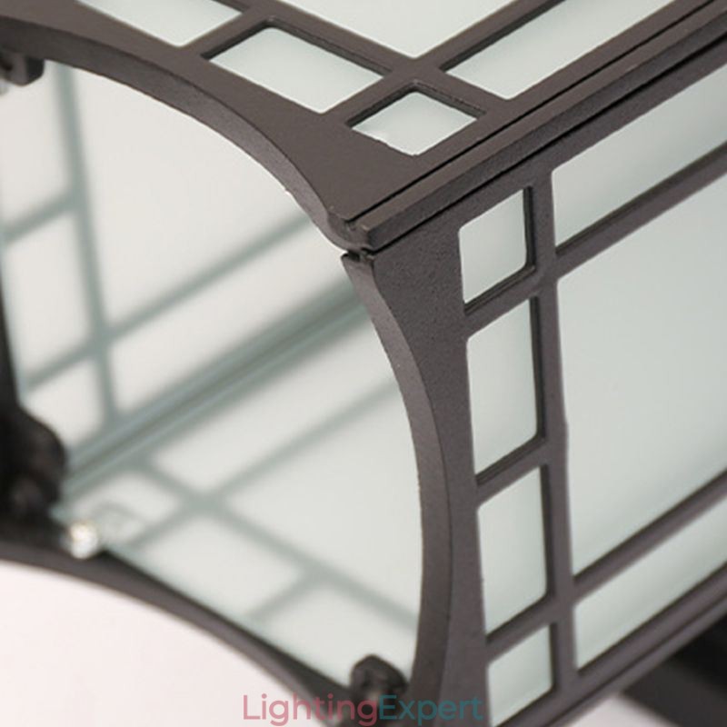 Chinese Style Outdoor Light Waterproof Pavilion Shape Wall Light Garden Balcony