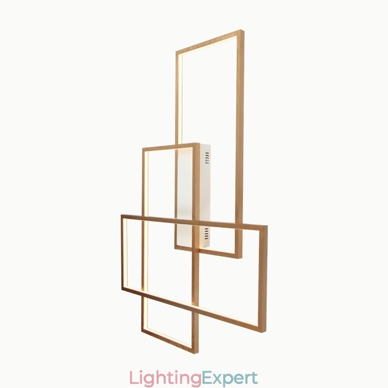 Gold Modern Comtemporary Alumilium Painting Ceiling Light Flush Mount Light with Remoter Dimmer for Living Room Bed Room (Can Also be Used as Wall Light)