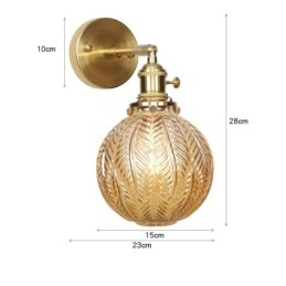 Modern Bean Wall Light with Ball Glass Shade