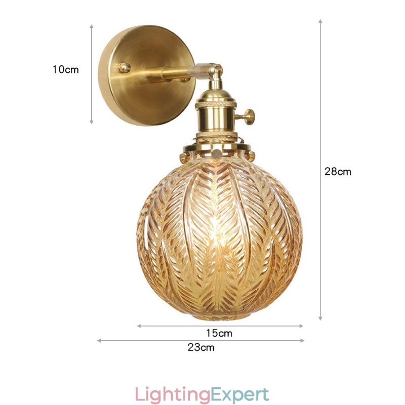 Modern Bean Wall Light with Ball Glass Shade
