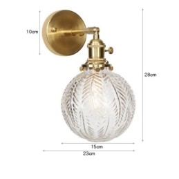 Modern Bean Wall Light with Ball Glass Shade
