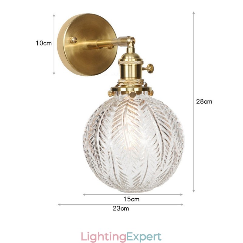 Modern Bean Wall Light with Ball Glass Shade
