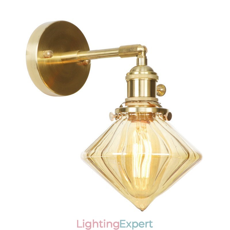 Modern Wall Light with Glass Shade