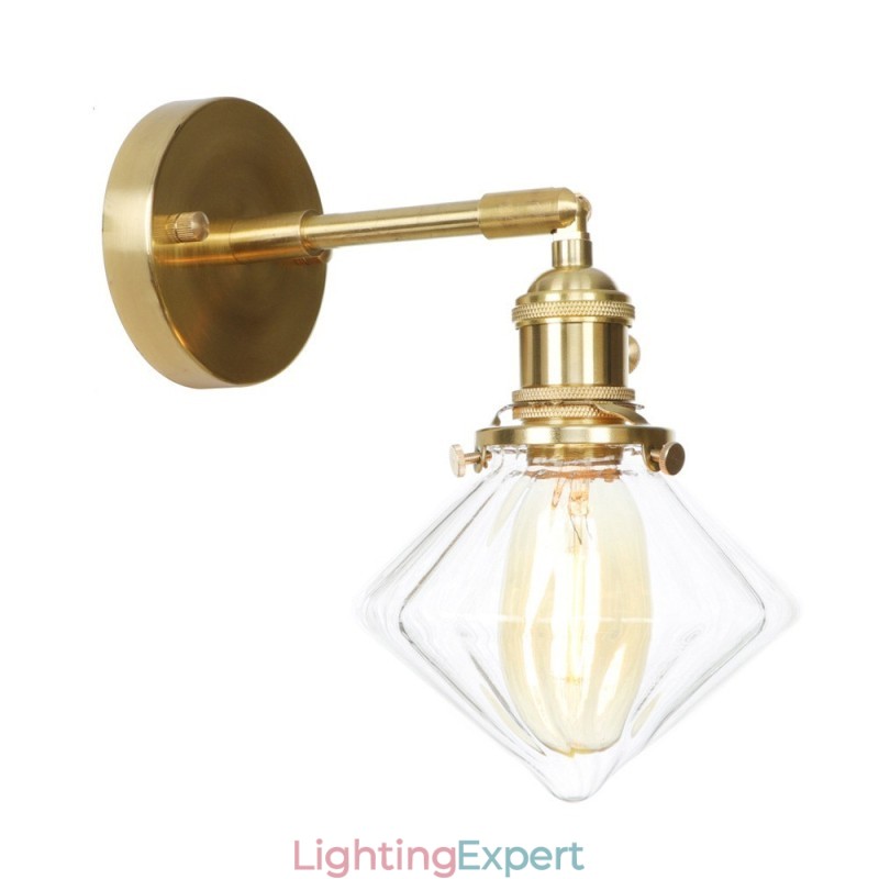 Modern Wall Light with Glass Shade