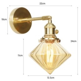 Modern Wall Light with Glass Shade
