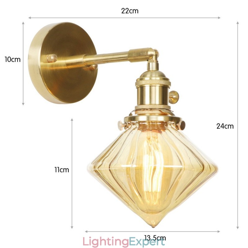Modern Wall Light with Glass Shade